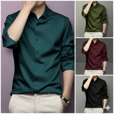Men's Premium Rinkel Free China Stich Farmal Shirt (4-Pics Combo)