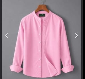 Men's Solid Cotton Shirt Ban Color